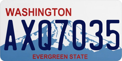 WA license plate AXQ7035