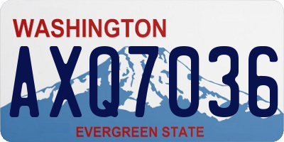 WA license plate AXQ7036