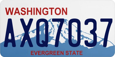 WA license plate AXQ7037