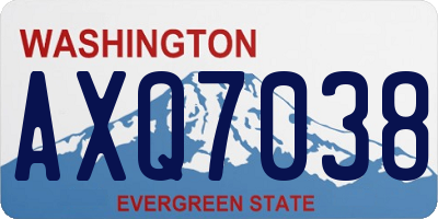 WA license plate AXQ7038
