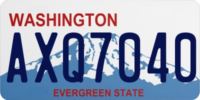 WA license plate AXQ7040