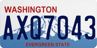 WA license plate AXQ7043
