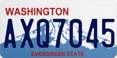 WA license plate AXQ7045