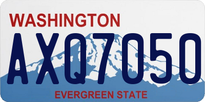 WA license plate AXQ7050