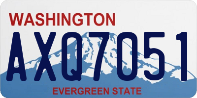 WA license plate AXQ7051