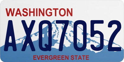 WA license plate AXQ7052