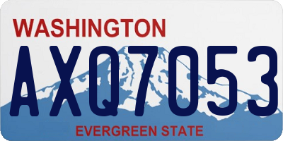 WA license plate AXQ7053