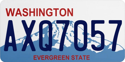 WA license plate AXQ7057