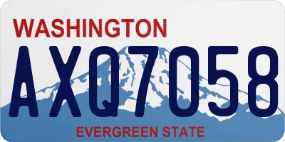 WA license plate AXQ7058