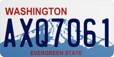 WA license plate AXQ7061