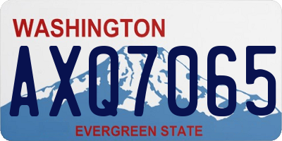 WA license plate AXQ7065