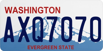 WA license plate AXQ7070