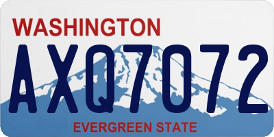 WA license plate AXQ7072