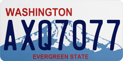WA license plate AXQ7077