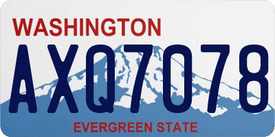 WA license plate AXQ7078