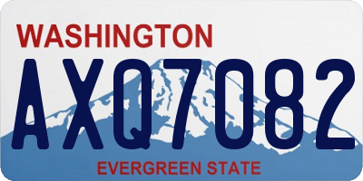 WA license plate AXQ7082