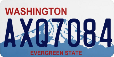 WA license plate AXQ7084