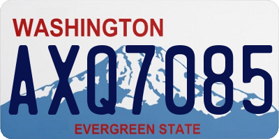 WA license plate AXQ7085