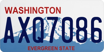 WA license plate AXQ7086
