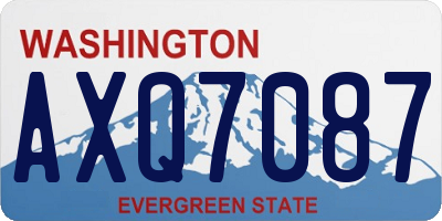 WA license plate AXQ7087