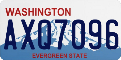 WA license plate AXQ7096