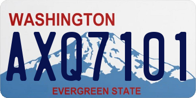 WA license plate AXQ7101
