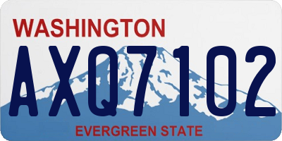WA license plate AXQ7102