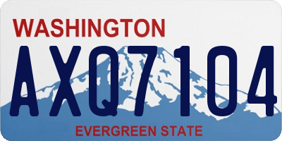 WA license plate AXQ7104