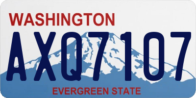 WA license plate AXQ7107