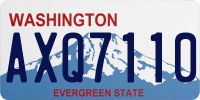 WA license plate AXQ7110