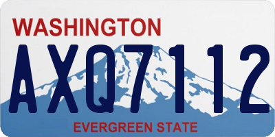 WA license plate AXQ7112