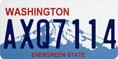 WA license plate AXQ7114