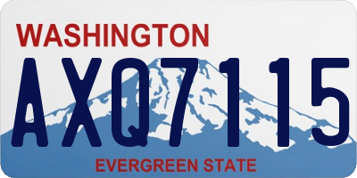 WA license plate AXQ7115