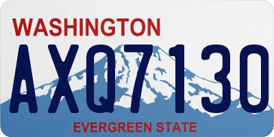 WA license plate AXQ7130
