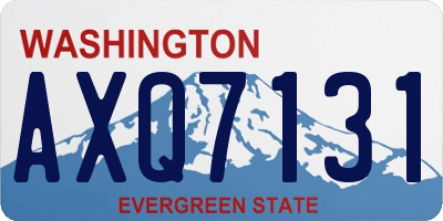 WA license plate AXQ7131