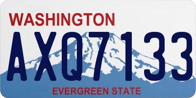WA license plate AXQ7133
