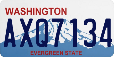 WA license plate AXQ7134
