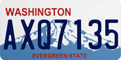 WA license plate AXQ7135