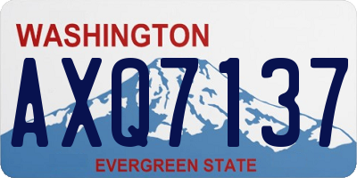 WA license plate AXQ7137