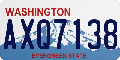WA license plate AXQ7138