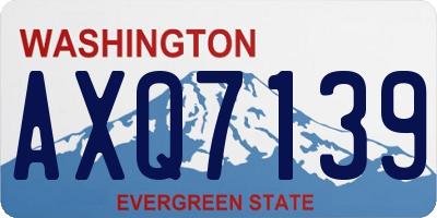 WA license plate AXQ7139
