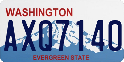 WA license plate AXQ7140
