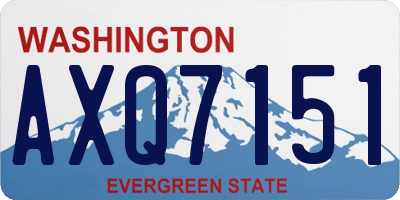 WA license plate AXQ7151