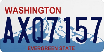 WA license plate AXQ7157