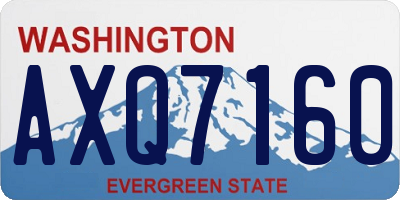 WA license plate AXQ7160