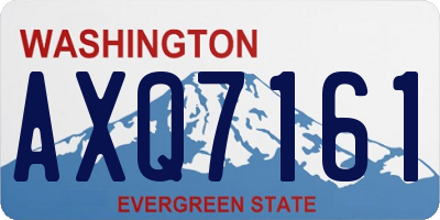 WA license plate AXQ7161