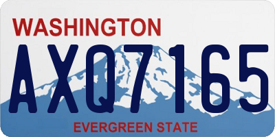 WA license plate AXQ7165