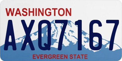 WA license plate AXQ7167