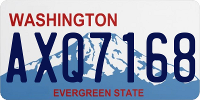 WA license plate AXQ7168