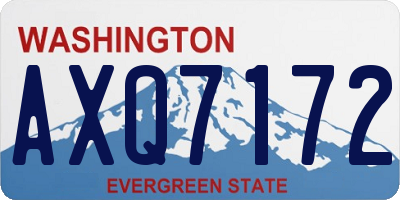 WA license plate AXQ7172